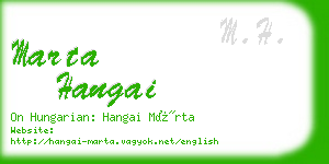 marta hangai business card